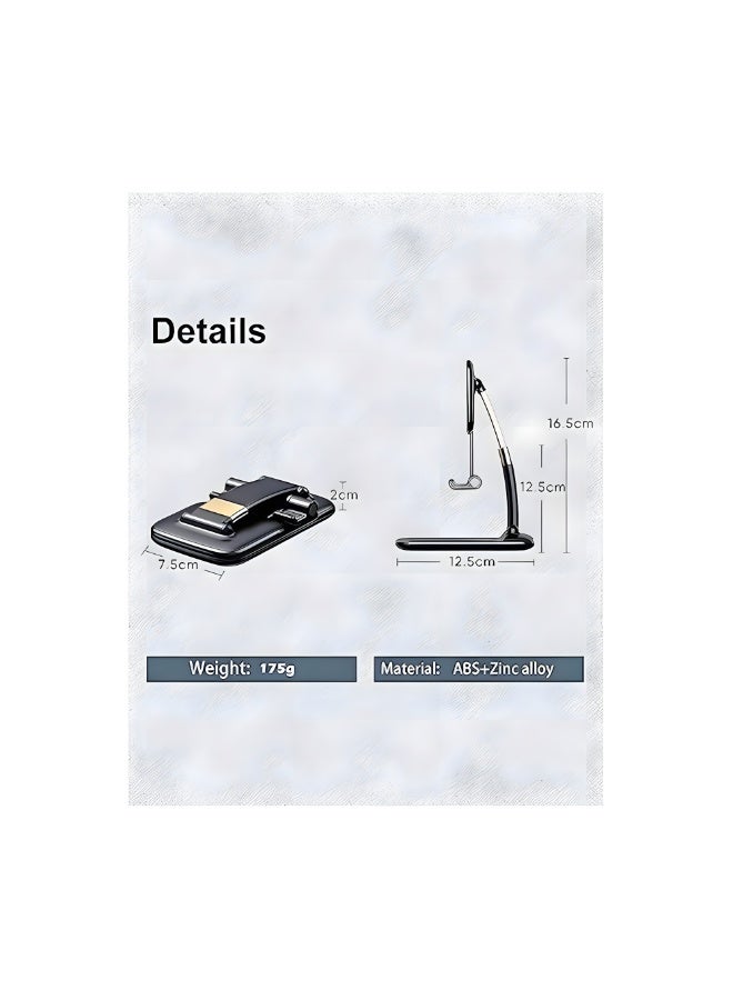 ستاند موبايل وتابلت قابل للتعديل بزاوية متعددة – حامل مكتب ثابت للموبايل والآيباد – تصميم قابل للطي وخامة متينة - Image 4
